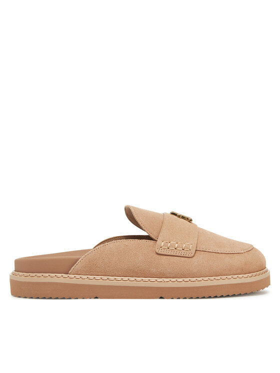 Tommy Hilfiger Iešļūcenes Suede Closed Toe Mule FW0FW08583 Bēšs