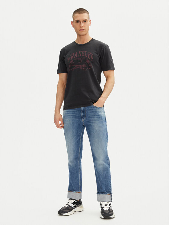Wrangler Wrangler Póló 205921 Fekete Regular Fit