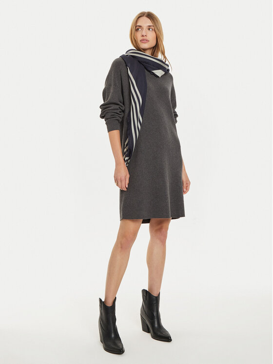 Marc O'Polo Marc O'Polo Úpletové šaty 408 6006 67107 Sivá Oversize