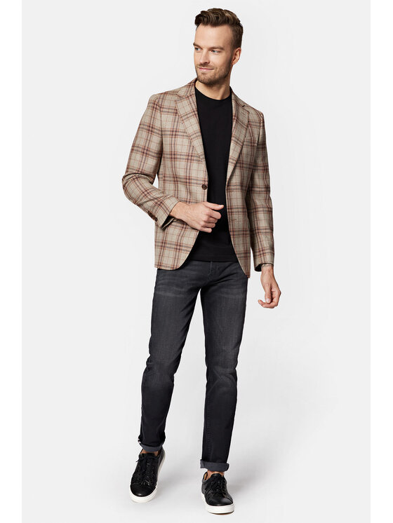 Lancerto Lancerto Marynarka Tarragona MA099123000002 Beżowy Slim Fit