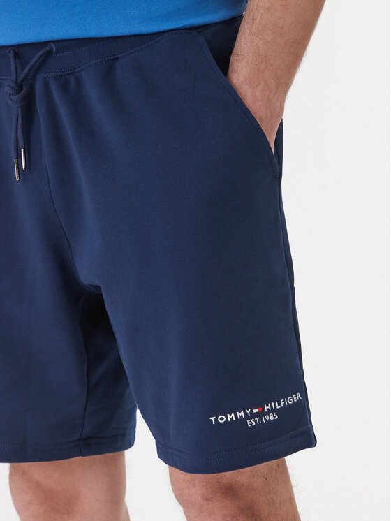 Tommy Hilfiger Tommy Hilfiger Pantaloni scurți sport Logo MW0MW43068 Bleumarin Regular Fit