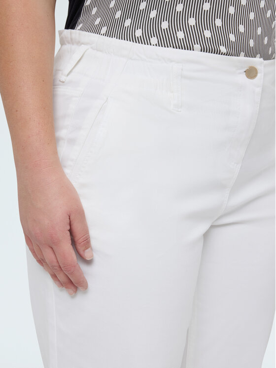 Fiorella Rubino Fiorella Rubino Spodnie materiałowe P706T005159N011 Biały Regular Fit