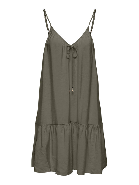 ONLY Letné šaty Misara 15373962 Tmavo zelená Regular Fit