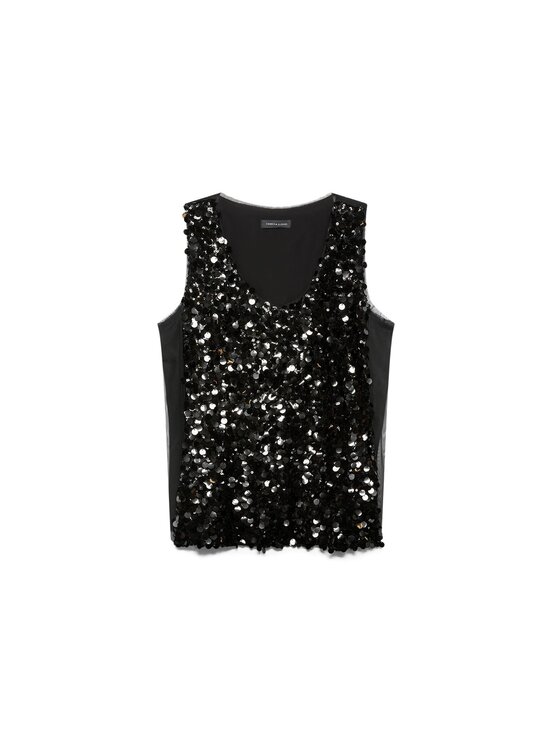 Fiorella Rubino Fiorella Rubino Top D018L000155N033 Czarny Regular Fit