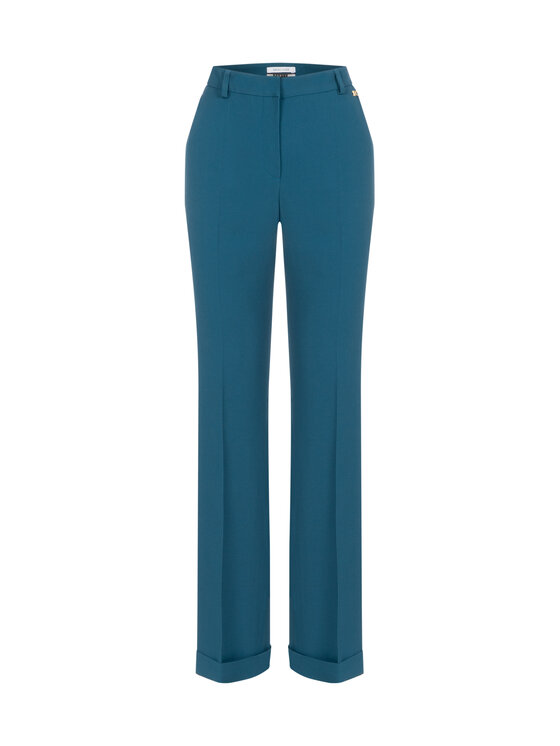 Deni Cler Milano Deni Cler Milano Spodnie materiałowe W-DC-5260-F5-F2-52-1 Zielony Regular Fit