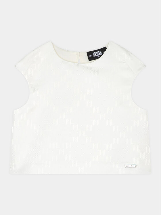 Karl Lagerfeld Kids Karl Lagerfeld Kids Bluse Z30117 D Écru Regular Fit
