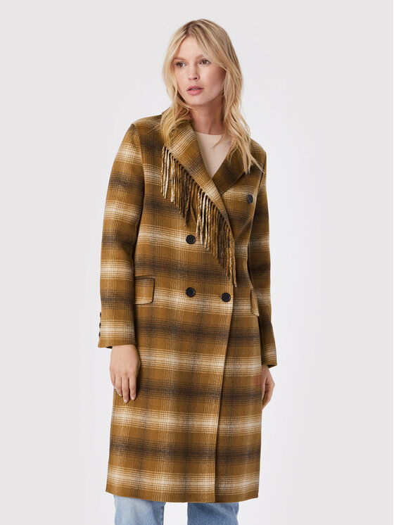 Női Gyapjú kabát TWINSET, Méret: 48, Barna, 222TP2190