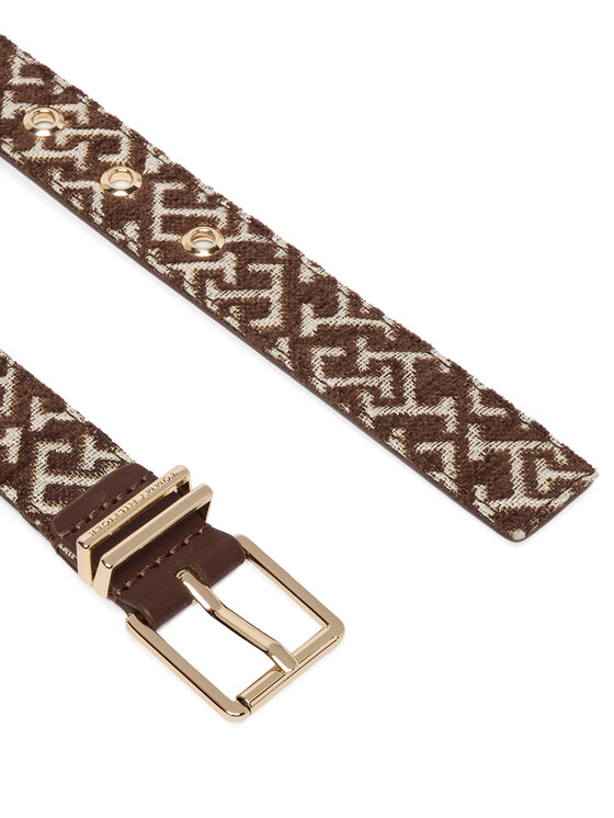 Tommy Hilfiger Tommy Hilfiger Колан Th Square 2.5 Jacquard AW0AW19141 Кафяв