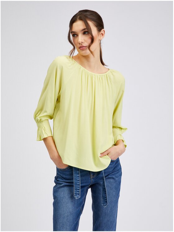 Orsay Orsay Bluzka 603087884000__42 Zielony Regular Fit