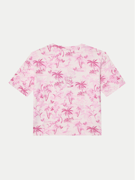 Guess Guess T-Shirt J5GI10 K6YW4 Różowy Regular Fit