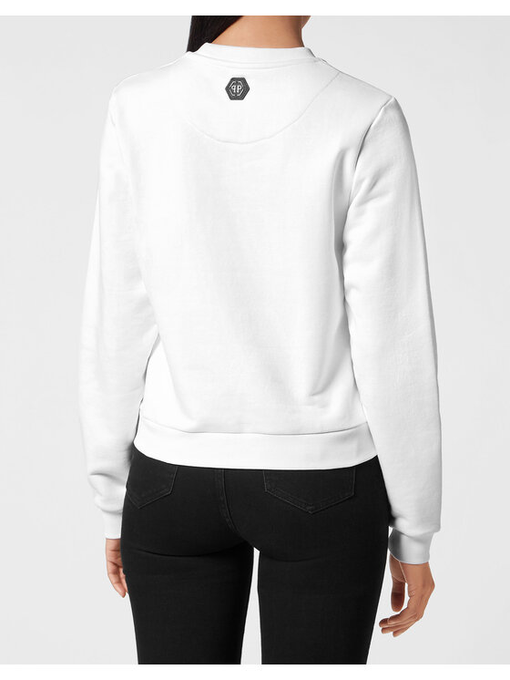 PHILIPP PLEIN PHILIPP PLEIN Bluza 15465 Biały Regular Fit