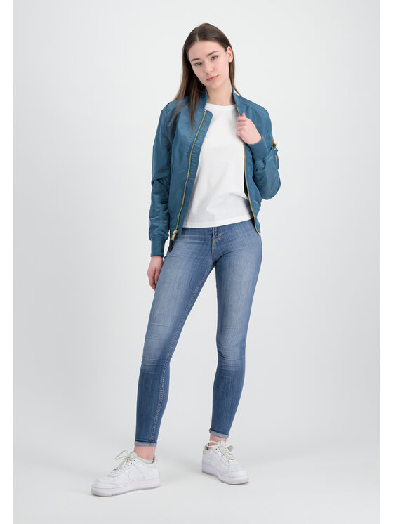 Alpha Industries Alpha Industries Kurtka bomber MA-1 VF Light Bomber Jacket Women Błękitny Slim Fit