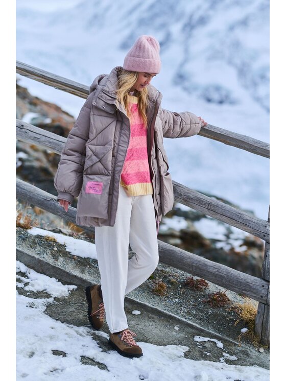 NAOKO NAOKO Kurtka zimowa Vanilla Sand Beżowy Oversize