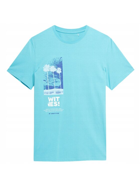 4F 4F T-Shirt TTSHM361 Niebieski Comfortable Fit