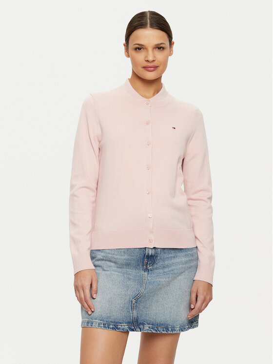 Tommy Hilfiger Kardigán WW0WW42370 Ružová Regular Fit
