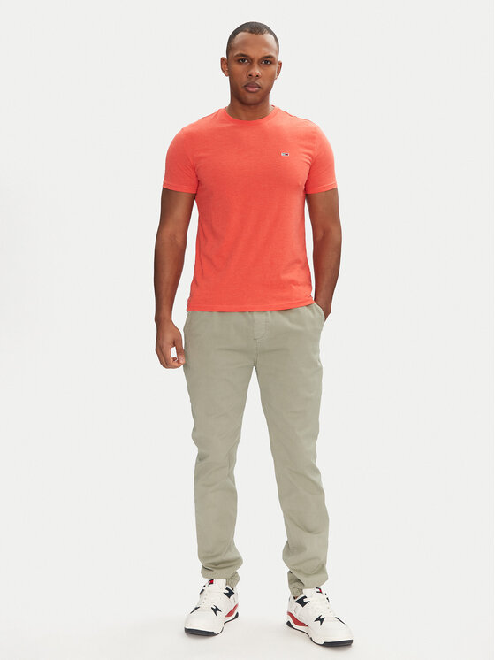 Tommy Jeans Tommy Jeans Тишърт Jaspe DM0DM20363 Оранжев Slim Fit