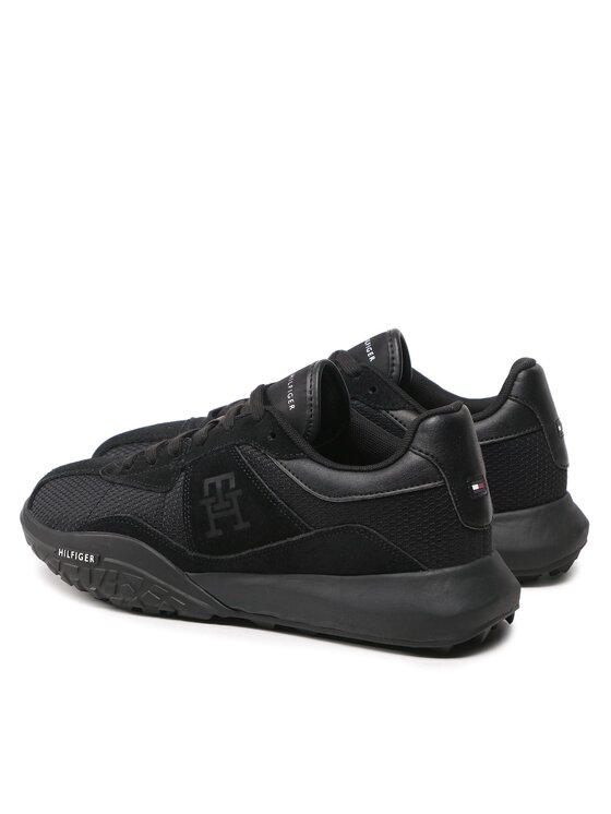 Tommy Hilfiger Tommy Hilfiger Sneakersy Retro Modern Runner Mix FM0FM04363 Czarny