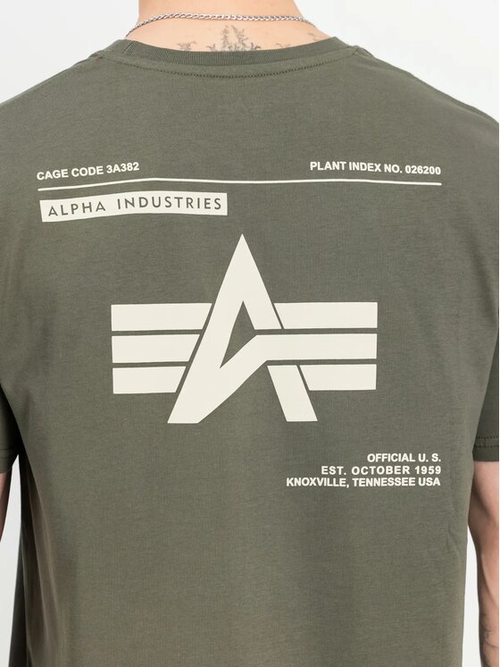 Alpha Industries Alpha Industries T-Shirt AI.258505 Zelená Regular Fit