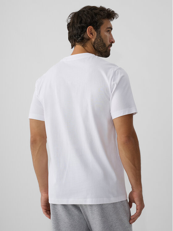 4F 4F T-Shirt STUDIO 4F Biały Regular Fit