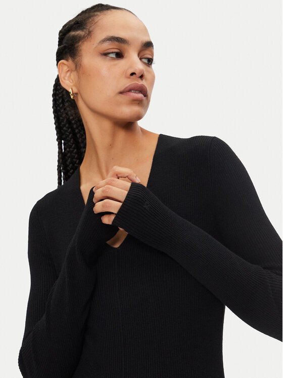 Calvin Klein Calvin Klein Rochie tricotată K20K207491 Negru Slim Fit