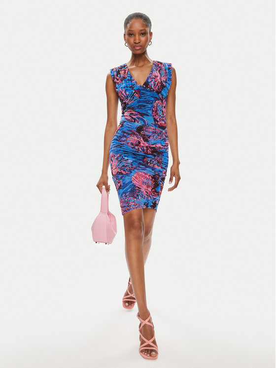 PINKO Pinko Cocktail obleka Androgeo Abito 103224 A1OB Modra Slim Fit