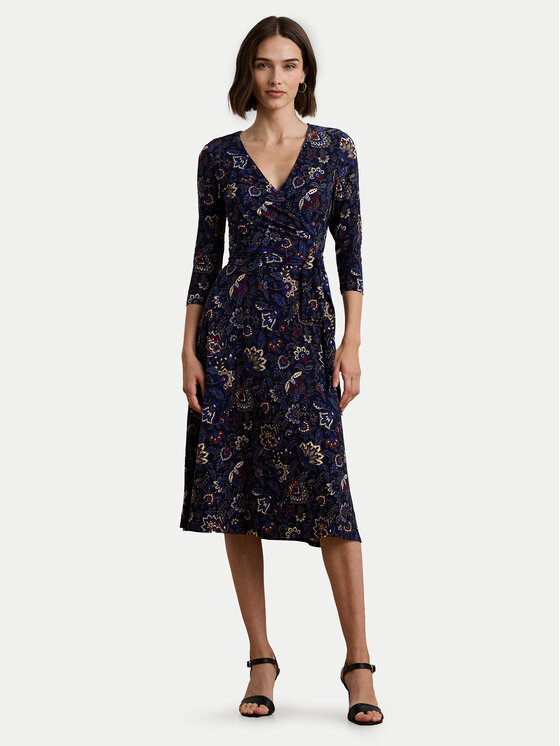 LAUREN RALPH LAUREN LAUREN RALPH LAUREN Ежедневна рокля 250957701001 Тъмносин Slim Fit