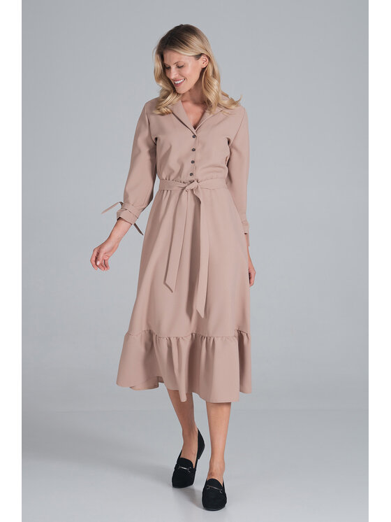 FIGL FIGL Vestito da giorno M840 Beige Regular Fit