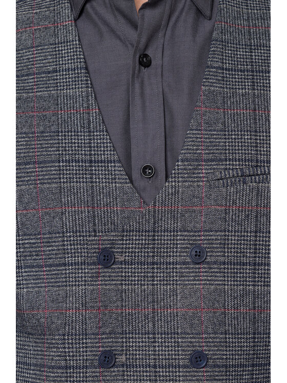 Lancerto Lancerto Kamizelka Burnley KA131223000008 Szary Slim Fit