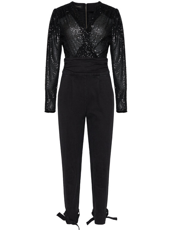 PINKO Pinko Ολόσωμη φόρμα Gloria Tuta AI 20-21 PDEN 1J10FM Y6FG Μαύρο Slim Fit