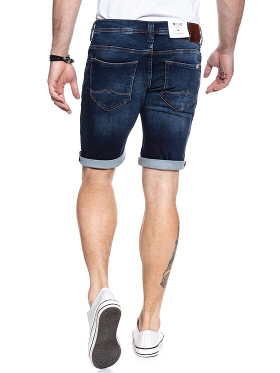 Mustang Mustang Szorty jeansowe CHICAGO SHORT Niebieski Regular Fit