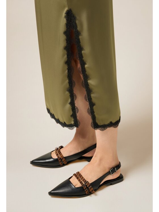 Oltre Oltre Gonna midi 1008J000304N035 Verde Regular Fit