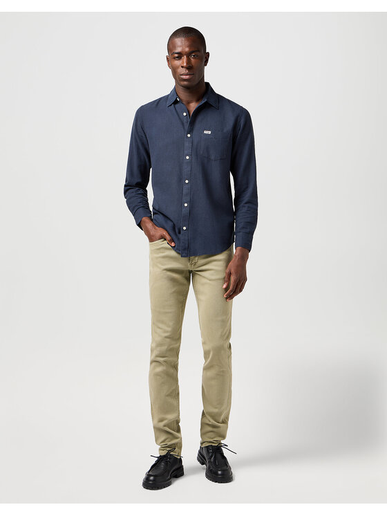 Wrangler Wrangler Spodnie materiałowe GREENSBORO Brązowy Regular Fit