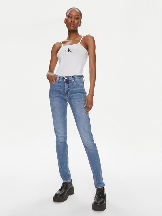Calvin Klein Jeans Calvin Klein Jeans Glaustinukė Monologo J20J223421 Balta Slim Fit