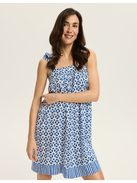 Esotiq Esotiq Noční košile 43256 Modrá Regular Fit