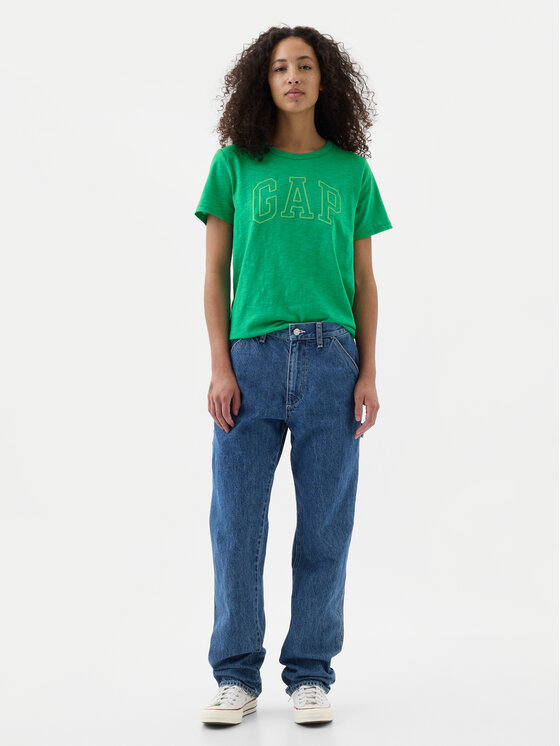Gap Gap T-Shirt 871344-04 Zielony Regular Fit