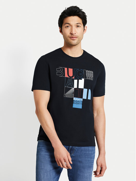 Bugatti Bugatti T-shirt 8350 55045A Tamnoplava Regular Fit