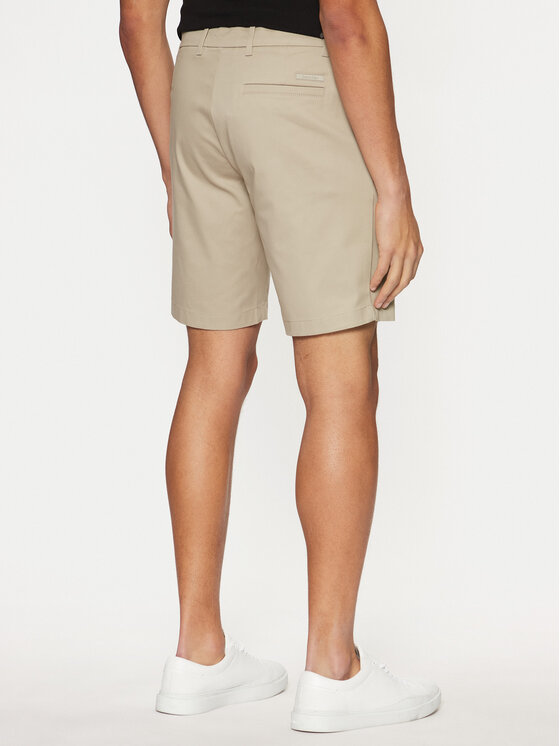 Calvin Klein Calvin Klein Szorty materiałowe K10K114071 Beżowy Slim Fit