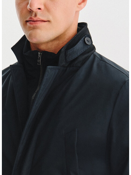 Pako Lorente Pako Lorente Płaszcz P25WF-7X-005 Granatowy Classic Fit