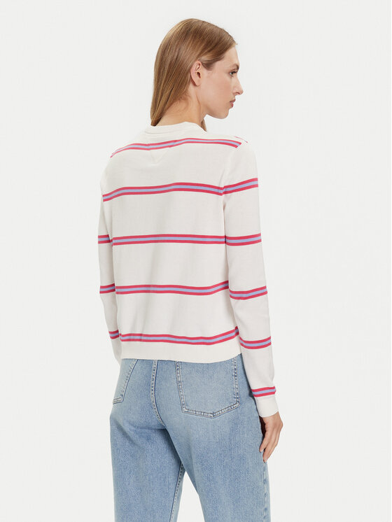 Tommy Jeans Tommy Jeans Sveter Essential DW0DW20159 Écru Regular Fit