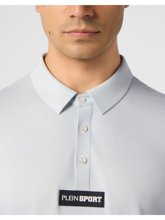 Plein Sport Plein Sport Polo 31012 Niebieski jasny Slim Fit