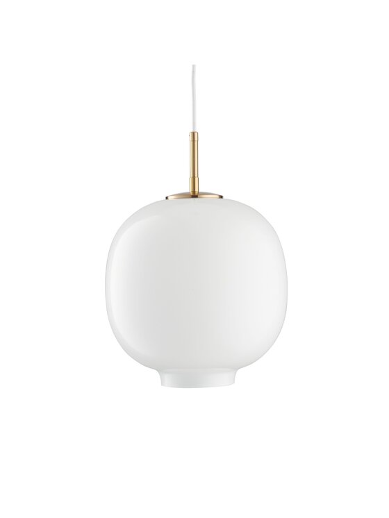 MIAhome MIAhome Lampa wisząca szklana BONI biała 35 cm Biały