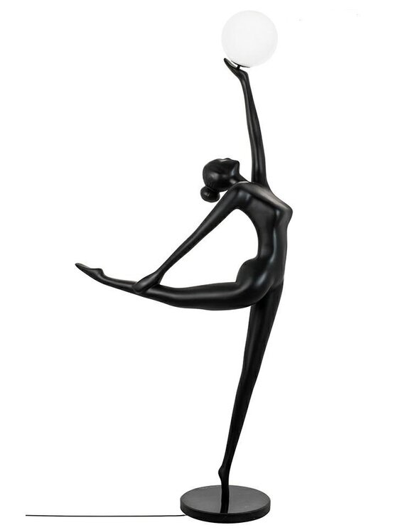 MIAhome MIAhome Lampa podłogowa HUMAN BALLERINA włókno szklane Czarny