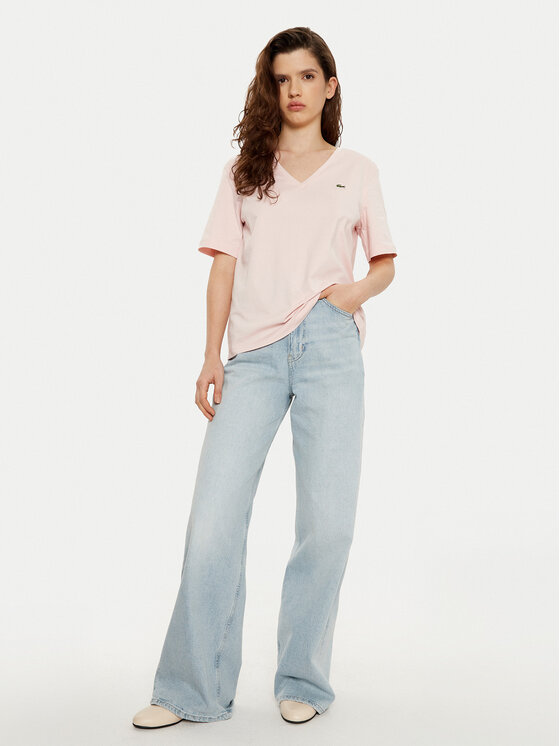 Lacoste Lacoste Тишърт TF7300 Розов Regular Fit