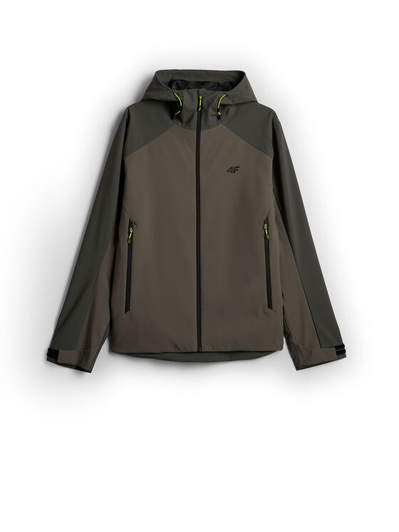 4F 4F Kurtka przejściowa URBAN COMMUTER Khaki Regular Fit