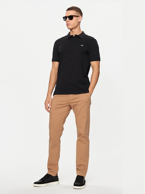 Gant Gant Polokošile Shield 2220 Černá Slim Fit