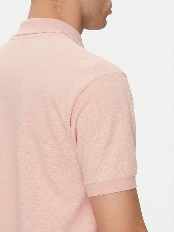 Lacoste Lacoste Тениска с яка и копчета L1264 Розов Classic Fit