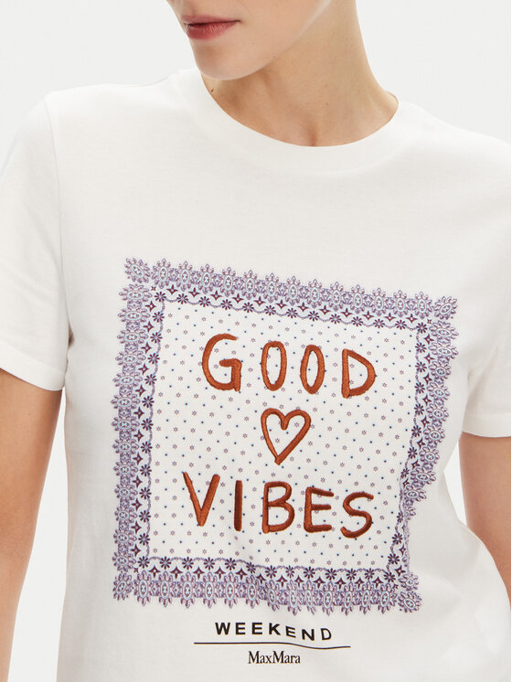 Weekend Max Mara Weekend Max Mara T-shirt Ara 2525976041 Bianco Regular Fit