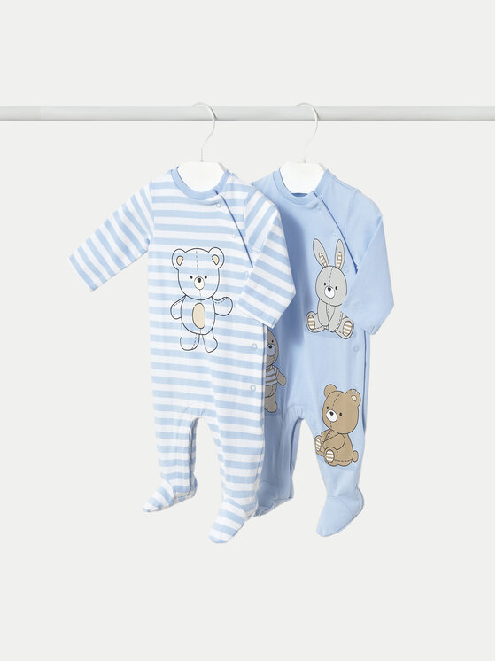 Mayoral Mayoral 2er-Set Strampler 1709 Himmelblau