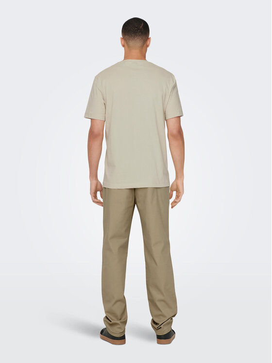 Only & Sons Only & Sons T-särk 22025208 Beež Regular Fit