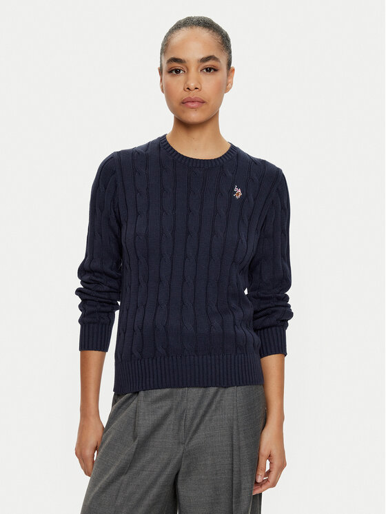 U.S. Polo Assn. U.S. Polo Assn. Sveter WUP0398 Tmavomodrá Regular Fit